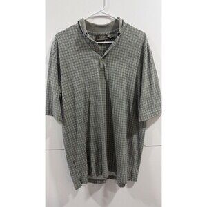 VTG Farah Men's M Regular Polo Shirt Beige Paisley Cotton Collared Pocket